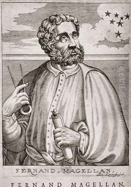 Portrait of Ferdinand Magellan c.1480-1521 from Lives of Illustrious Men, engraved by De LAumessin - view 1