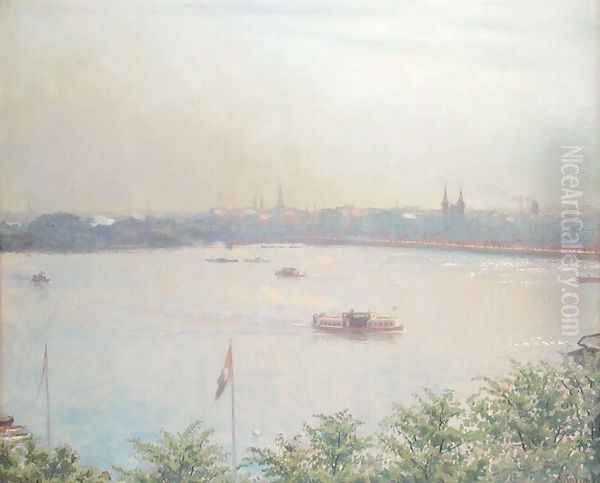 View of the Inner Alster Lake, 1894 - view 1