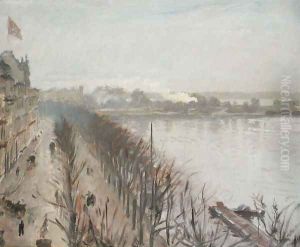 Binnenalster and Neuer Junfernstieg in Hamburg by Laurits Regner Tuxen