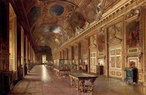 La Galerie D'Apollon Au Louvre by Ettore Traversari