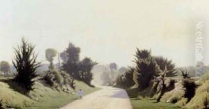 Child On A Country Road by Henri Taurel