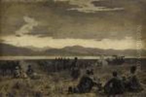 Early Morning Camp Near The Shore Of Lake Urumiyah by Edwin Lord Weeks