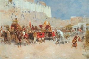 Wedding Procession, Jodhpore by Edwin Lord Weeks