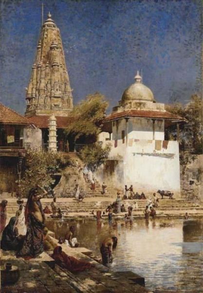 The Temple And Tank Of Walkeschwar At Bombay - view 1