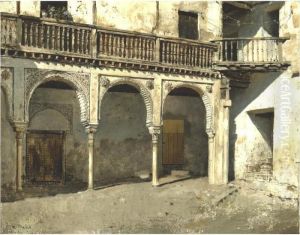 Granada Courtyard by Edwin Lord Weeks