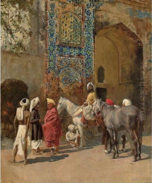 Blue-tiled Mosque At Delhi, India - view 1