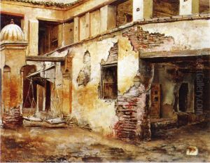Courtyard In Morocco by Edwin Lord Weeks