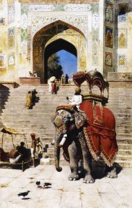 Royal Elephant At The Gateway To The Jami Masjid, Mathura