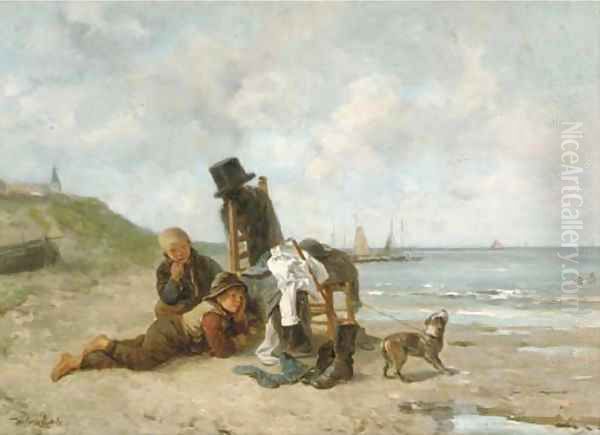 Guarding a gentleman's belongings - view 1