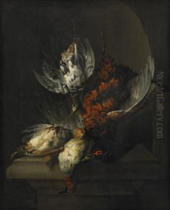 Stilleben Med Kramsfaglar by Jan Weenix