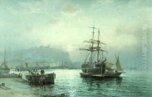 Scarborough Harbour by William A. Thornley or Thornbery