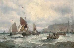 A blustery day on the Medway by William A. Thornley or Thornbery