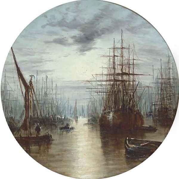A moonlit harbour - view 1