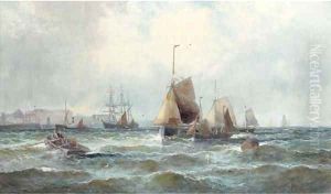 Shipping in the Channel off the south coast by William A. Thornley or Thornbery