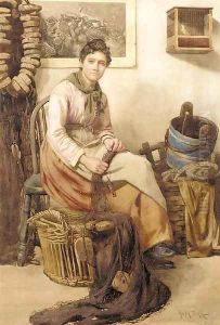 Mending the nets by Ralph Todd