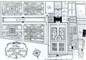 A Plan of the Gardens at Belton House, Lincolnshire, as formerly existing, c.1900