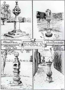 Sundials Pitmedden, Duthie Park, Aberdeen, Woodhouselee and Stobhall, Perthshire, c.1900 by Harry Inigo Triggs