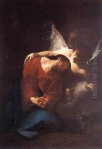 Christ Comforted by an Angel c. 1730 by Paul Troger