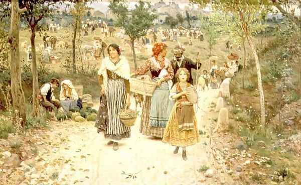 Returning from the Village Fete - view 1