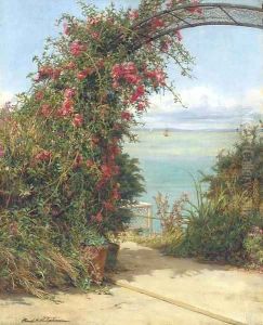 A garden by the sea by Frank William Warwick Topham