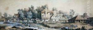 Landscape with Buildings- possibly at Richmond, Surrey by William Taverner