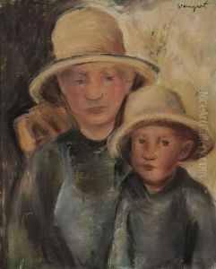 Enfants Aux Chapeaux De Paille by Joachim Weingart