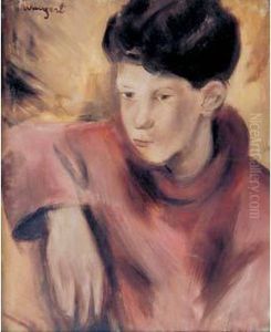 Garcon Au Pull-over Rouge