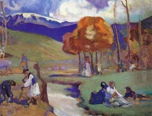 Landscape in Autumn 1920 by Janos Thorma