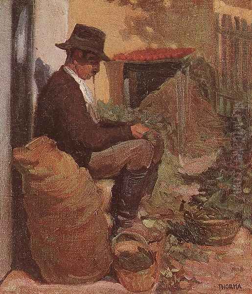 Peasant Shelling Peas c. 1910 - view 1