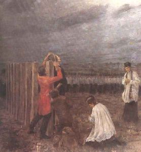 The Martyrs of Arad Sixth of October, detail. left view 1893-96 by Janos Thorma