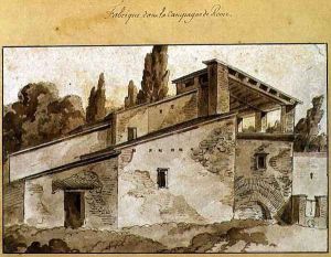 Factory in the Countryside Around Rome by Jean Thomas Thibault