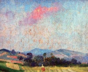 Pejzaz Z Postacia by Wojciech Weiss