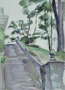 Studium Ogrodu W Pulawach by Wojciech Weiss
