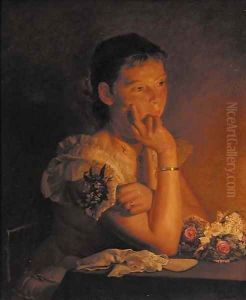 Lost in thought by Carl Christian Frederik Jacob Thomsen