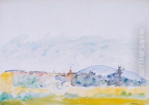 Widok Na Lanckorone I Klasztor W Kalwarii by Wojciech Weiss