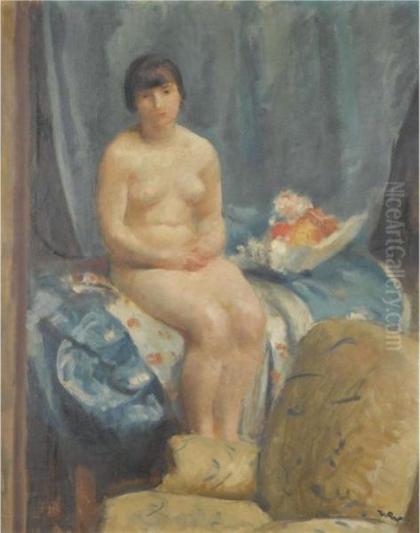 Nude On A Bed With Flowers - view 1