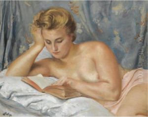 Nude Reading by Wojciech Weiss