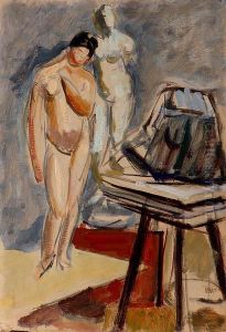 Modelka W Pracowni, Ok. 1918 by Wojciech Weiss
