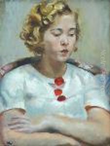 Modelka W Bialej Bluzce, Ok. 1930 R.