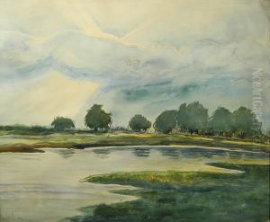 Pejzaz Z Rozlewiskiem, 1925 R. by Wojciech Weiss