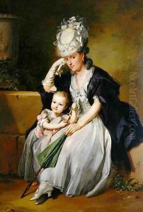 The Artists Second Wife and Son, 1780s by Anton Wilhelm Tischbein