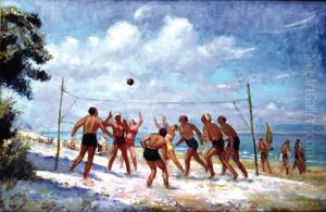 Na Plazy W Jastrzebiej Gorze 1936 by Wojciech Weiss