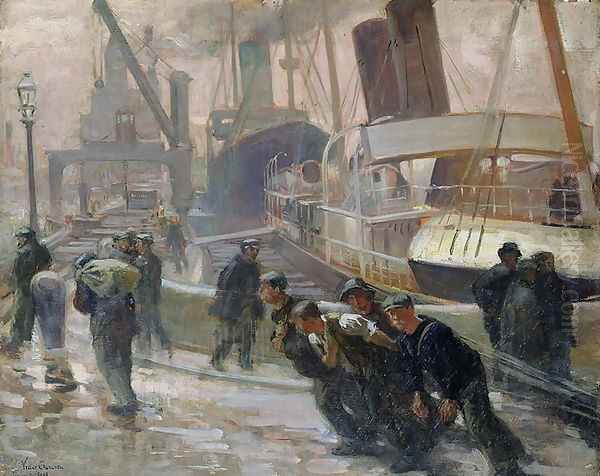 Liverpool Dockers at Dawn, 1903 - view 1