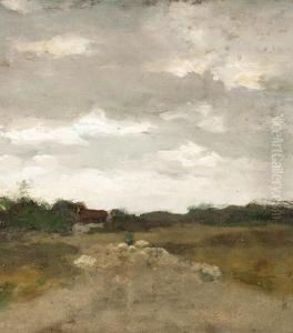 Sheep In The Meadow By Waalsdorp by Jan Hendrik Weissenbruch