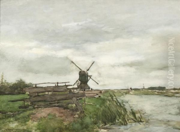 View Of A Mill In A Polderlandscape - view 1