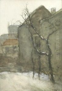 Wintergezicht by Jan Hendrik Weissenbruch