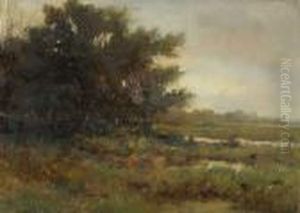 Venlandschap by Jan Hendrik Weissenbruch