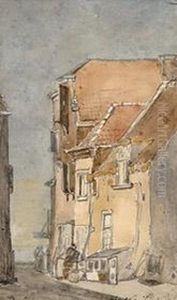 A Sunny Street by Jan Hendrik Weissenbruch