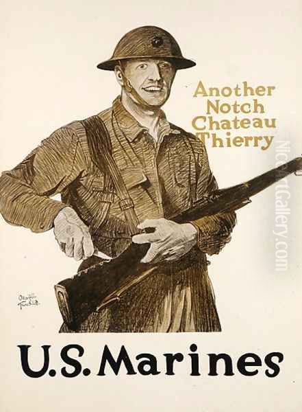 Poster for the U.S. Marines celebrating victory in the Battle of Chateau Thierry, 1918 - view 1