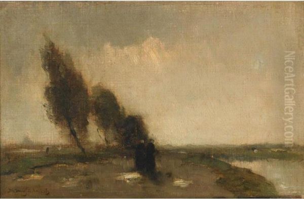 Two Women In A Polder Landscape - view 1
